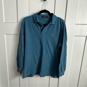 Ralph Lauren Teal Long Sleeve Polo Shirt